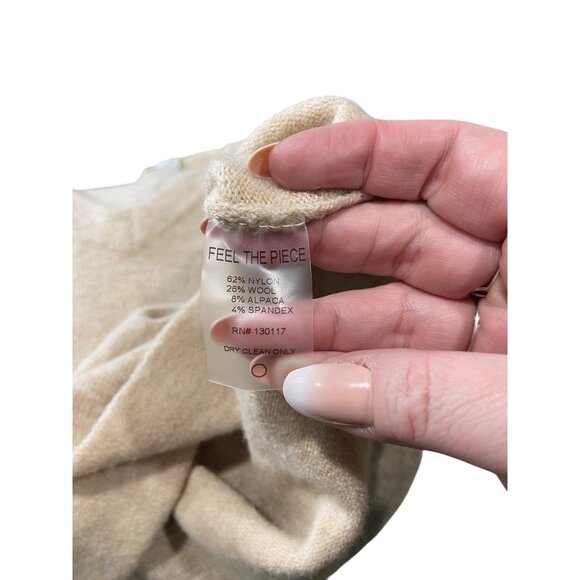 Feel The Piece Terre Jacobs Alpaca Sweater Beige Size M/L - Picture 4 of 13